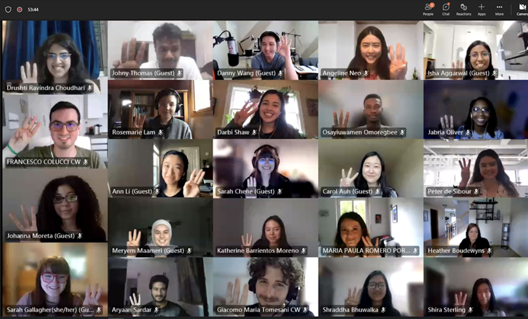 A screenshot of a Zoom meeting with the 3 M design team.
