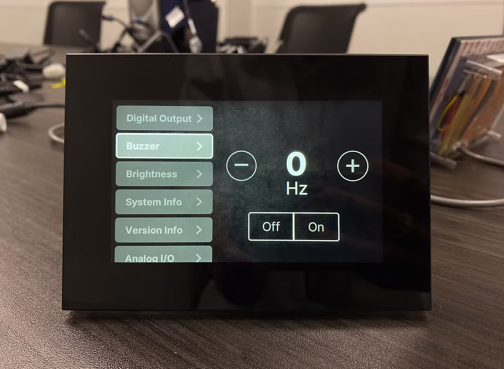 Digital Display Control hardware showing the Buzzer menu