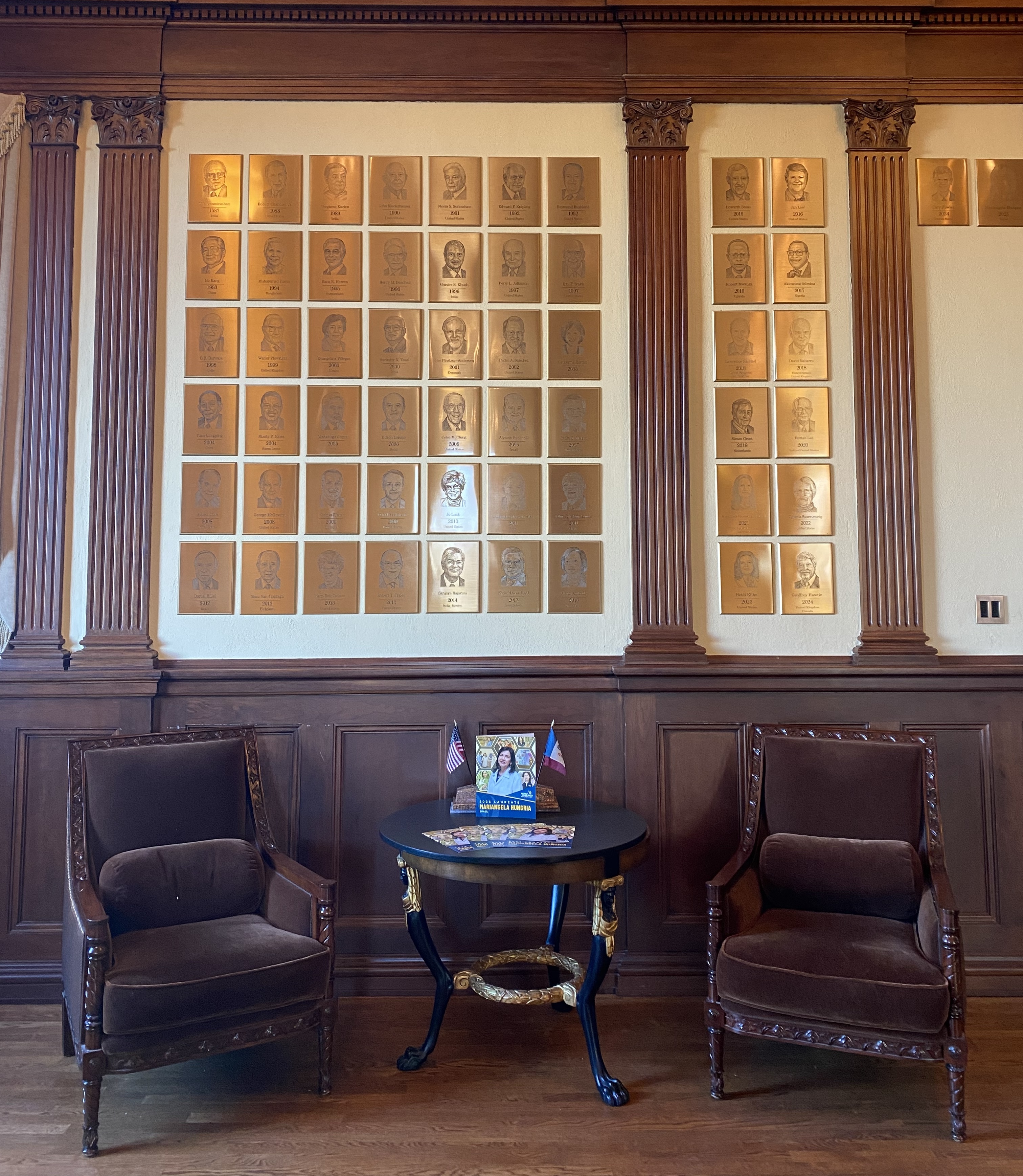 The brochures are displayed at our laureate hall coffee table